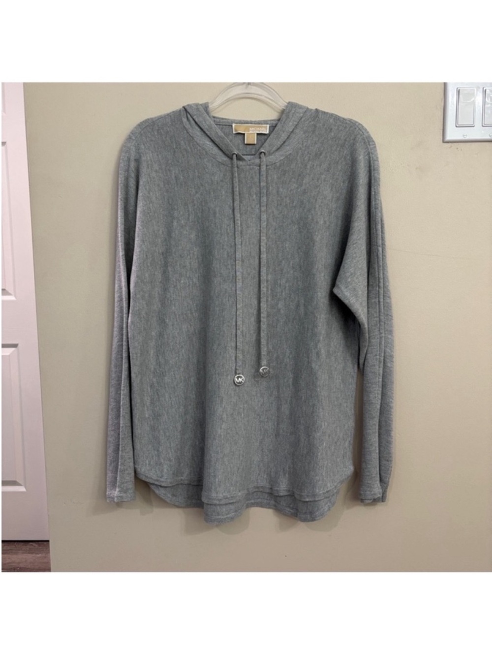 LOWEST Michael Kors Cozy Gray Hooded Pullover Light Sweatshirt